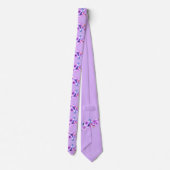 Lila Blumenzwiebelfeier Krawatte (Rückseite)