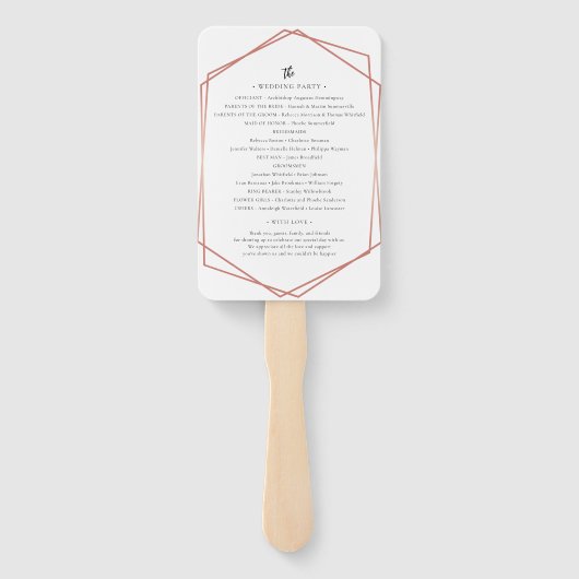 Lila Blumenzwiebelhochzeit für die Rose Fächer (Rückseite)