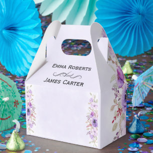 Lila Blumenzwiebelpartys - Gefälligkeitsboxen Geschenkschachtel