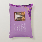 Lila Blumenzwiebelpilz Dekokissen (Vorderseite(Vertikal))