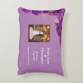 Lila Blumenzwiebelpilz Dekokissen (Rückseite(Vertikal))