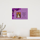 Lila Blumenzwiebelposter Poster (Küche)