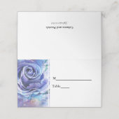 Lila Blumenzwiebeltisch-Platzkarte Platzkarte (Außenseite Aufgefaltet)