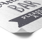 Lila Blumenzwiebelzeichen Bar Wedding Poster (Ecke)