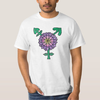 Lila Blumetransgender-Symbol T-Shirt