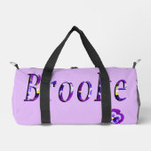 Lila Blumige Brooke Name, Duffle Bag (Vorderseite)