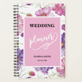 Lila Blumige Hochzeitsplanerin Planer (Vorderseite)