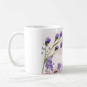 Lila-blumige Keramik-Kaffeetasse Wasserfarben-Fl Kaffeetasse