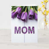 Lila Blumige Mutterkarte Karte (Gelbe Blume)