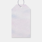 Lila Blumiges Danke-Feengruß Geschenkanhänger (Rückseite)
