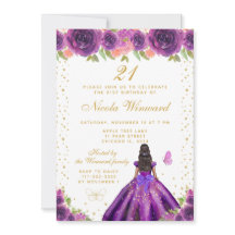 Lila Blumiges Geburtstagsfest Für Eine Prinzessin