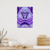 Lila Blumtraum Poster (Küche)