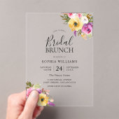 Lila Blush Brautparty Brunch Acryleinladungen (Insitu (Handheld))