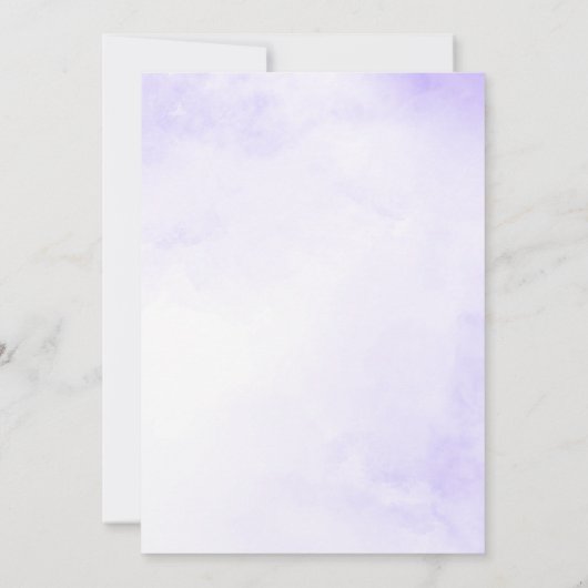 Lila Blush Gold Floral Wasserfarbe Süß 16 Party Einladung (Rückseite)