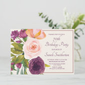 Lila Blush Pink Aquarellcreme 70. (Stehend Vorderseite)