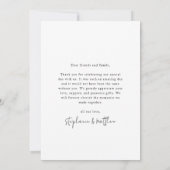 lila Blush Pink Blues Hochzeit Dankeskarte (Rückseite)