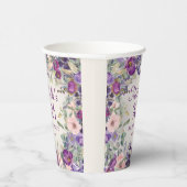 Lila Blush Pink Blume 90. Geburtstag Pappbecher (Rechts)