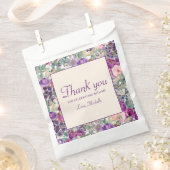 Lila Blush Pink Blumenblätterung Geburtstag Geschenktütchen (Ausgeschnitten)