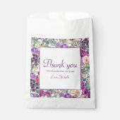 Lila Blush Pink Blumenblätterung Geburtstag Geschenktütchen (Vorderseite)