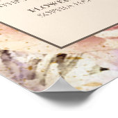Lila Blush Pink Cream Wedding Party Poster (Ecke)