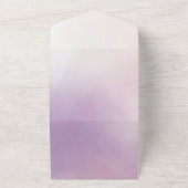 Lila Blush Pink Nebel Romantische Farbe Gold All In One Einladung (Außenbereich)