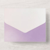 Lila Blush Pink Nebel Romantische Farbe Gold All In One Einladung (Rückseite)