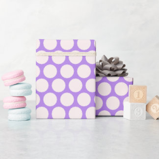 Lila Blush Polka Dot Modernes Wrapping Paper Geschenkpapier