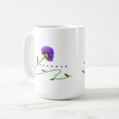 Lila Blüte an einer Rebe Kaffeetasse (Vorderseite Links)