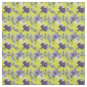 Lila Blüte auf Gelbfärbung Stoff (Muster)