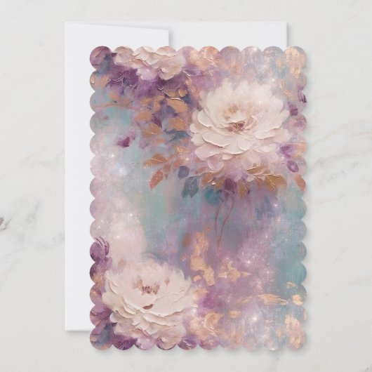 Lila Blüte Einladung (Rückseite)