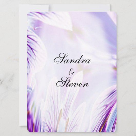 Lila Blüte Einladung (Rückseite)