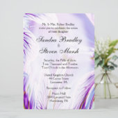 Lila Blüte Einladung (Stehend Vorderseite)