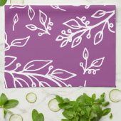 Lila Blüte Geschirrtuch (Gefaltet)