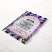 lila Blüte mit Illusionshintergrund Folieneinladung (Gedreht)