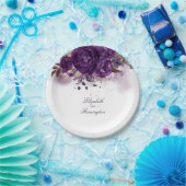 Lila Blüte Pappteller (Party)