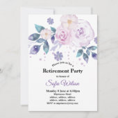 lila Blüte , Party für den Ruhestand Einladung (Vorderseite)