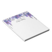 Lila Blüte vom Schreibtisch aus, Personalisiert Notizblock (angewinkelt)