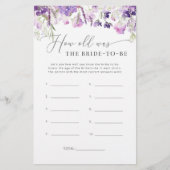 Lila Blüte Wie alt war die Braut zu spielen (Vorderseite)