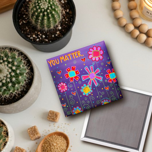 Lila Blüte zählt. Inspirierend. Trendy. Magnet