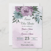 lila Blüten botanisch Save The Date (Vorderseite)
