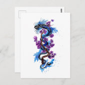 Lila Blüten des Blauen Drachen Postkarte (Vorne/Hinten)