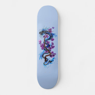 Lila Blüten des Blauen Drachen Skateboard