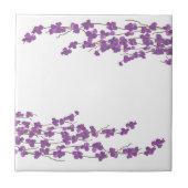 Lila Blüten Fliese (Vorderseite)