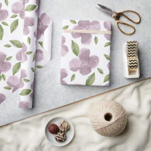 Lila Blüten Geschenkpapier