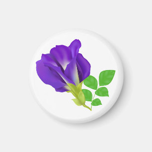 Lila Blüten Geschenkpapier Magnet
