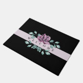 Lila Blüten Grün Begrüßungsmatte Fußmatte (Schrägansicht)