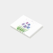 Lila Blüten im Frühling Wasserfarbe Post-it Klebezettel (angewinkelt)