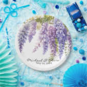 Lila Blüten in Aquarellkultur Pappteller (Party)