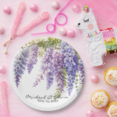 Lila Blüten in Aquarellkultur Pappteller (Party)