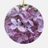 Lila Blüten Keramik Ornament (Hinten)